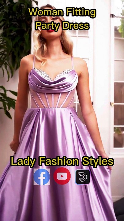 woman fitting party clothes dress lady fashion styles