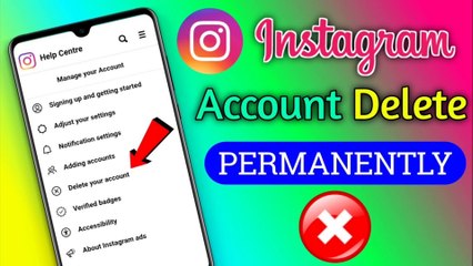 কিভাবে Instagram ~ একাউন্ট Permanently ডিলিট করবেন || How To Delete Instagram Account Permanently