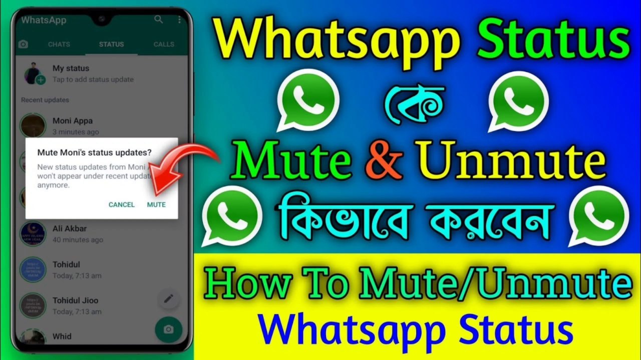 Whatsapp ~ এর Status  Mute & Unmute কিভাবে করবেন || Whatsapp Status Mute and Unmute