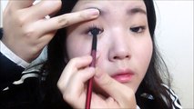 홑꺼풀 레드립 메이크업   Korean Red Lip Makeup Tutorial