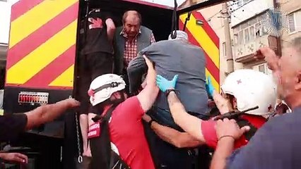 Rescate de personas y animales en la región de Jersón.