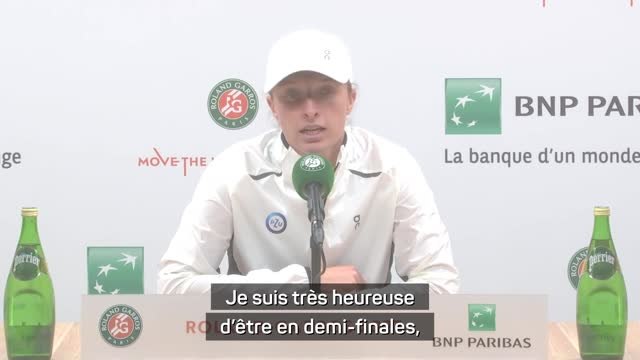 Roland-Garros - Swiatek : Être en demi-finales, c'est déjà un très bon résultat