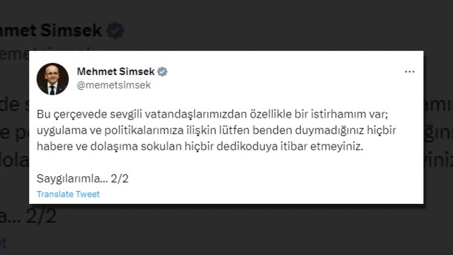Bakan Şimşek'ten dolardaki yükseliş sonrası dikkat çeken sözler: Biraz sabır ve zaman ihtiyacımız var