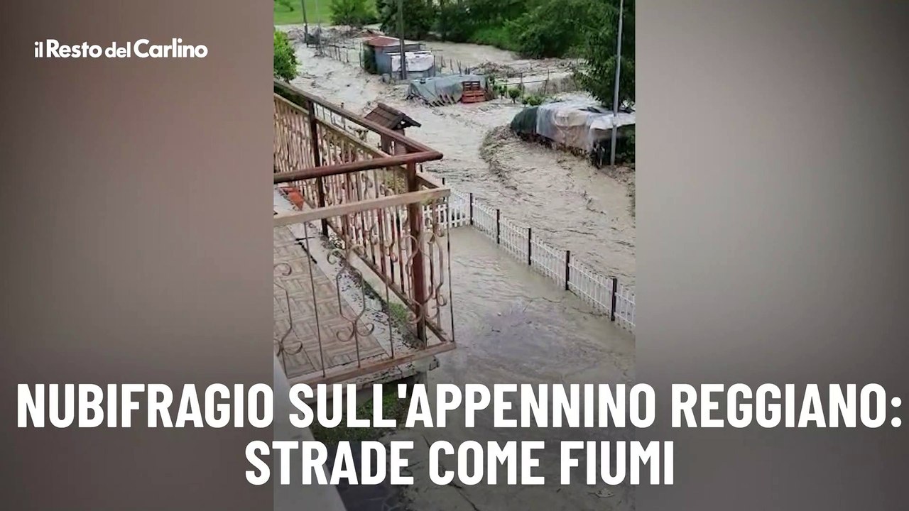 Nubifragio sull'Appennino reggiano: strade come fiumi