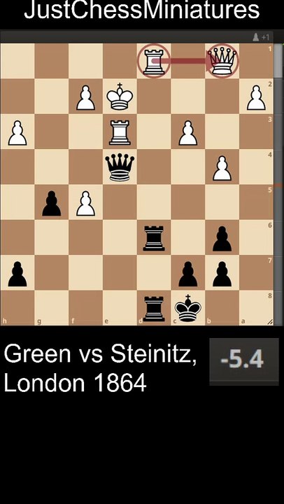 The Queen loses its defender and Steinitz wins