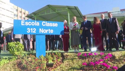 Rainha Máxima promove educação financeira em escola pública de Brasília