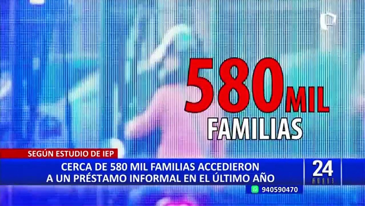 IPE: cerca de 580 mil familias peruanas accedieron a préstamos informales en el último año