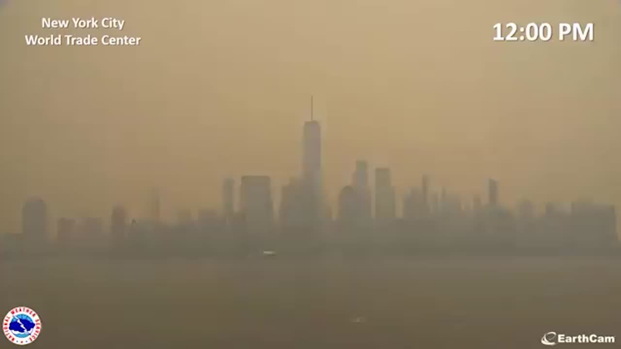 El cielo naranja de Nueva York que tiene impactado a USA y el mundo