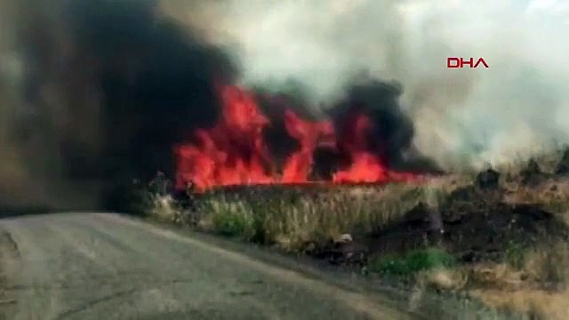 Gaziantep'te Yangına Havadan ve Karadan Müdahale