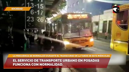 El servicio de transporte urbano en Posadas funciona con normalidad