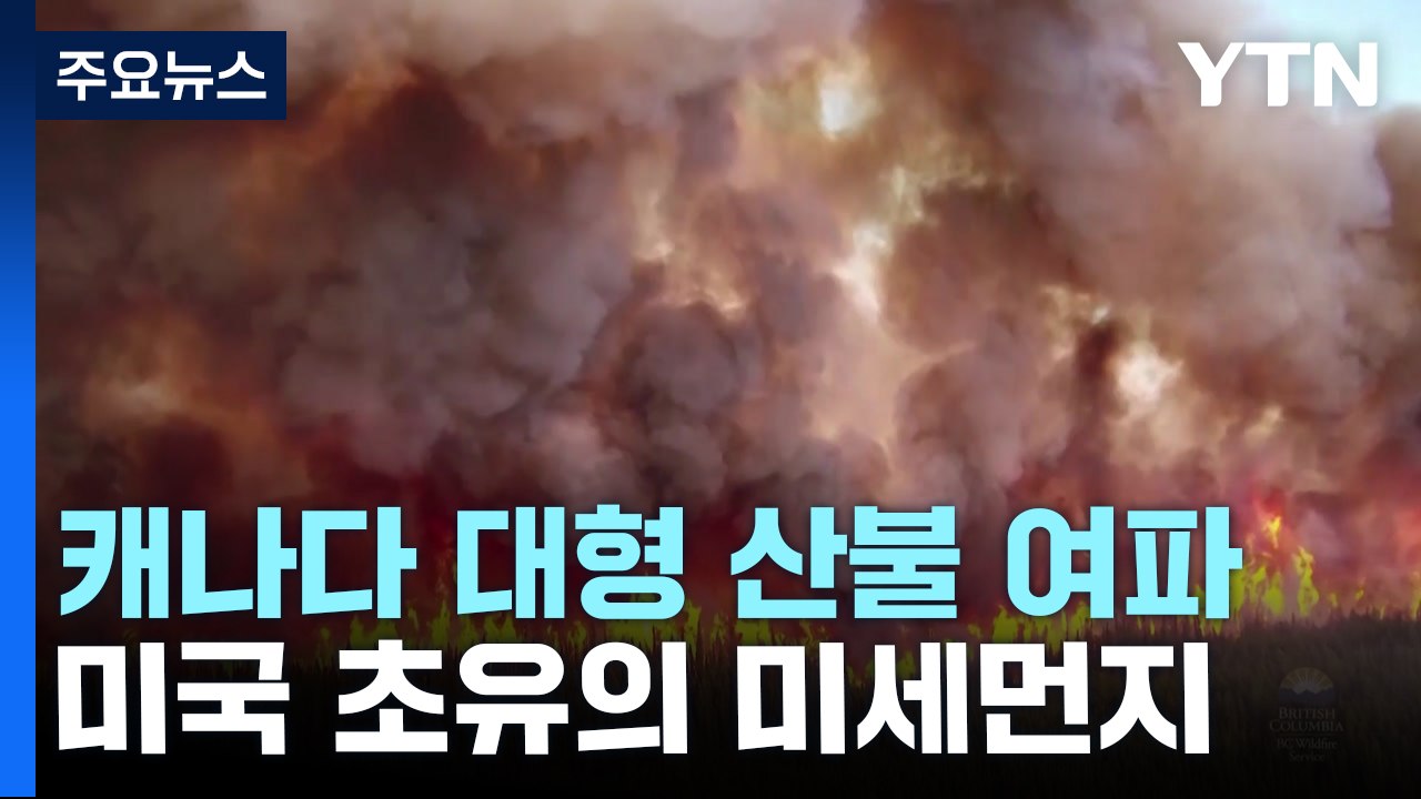 캐나다 산불 연기 덮친 美 동부 "뉴델리 수준 공기에 도시 마비" / YTN