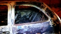 Corsa é totalmente destruído por fogo no Brasília