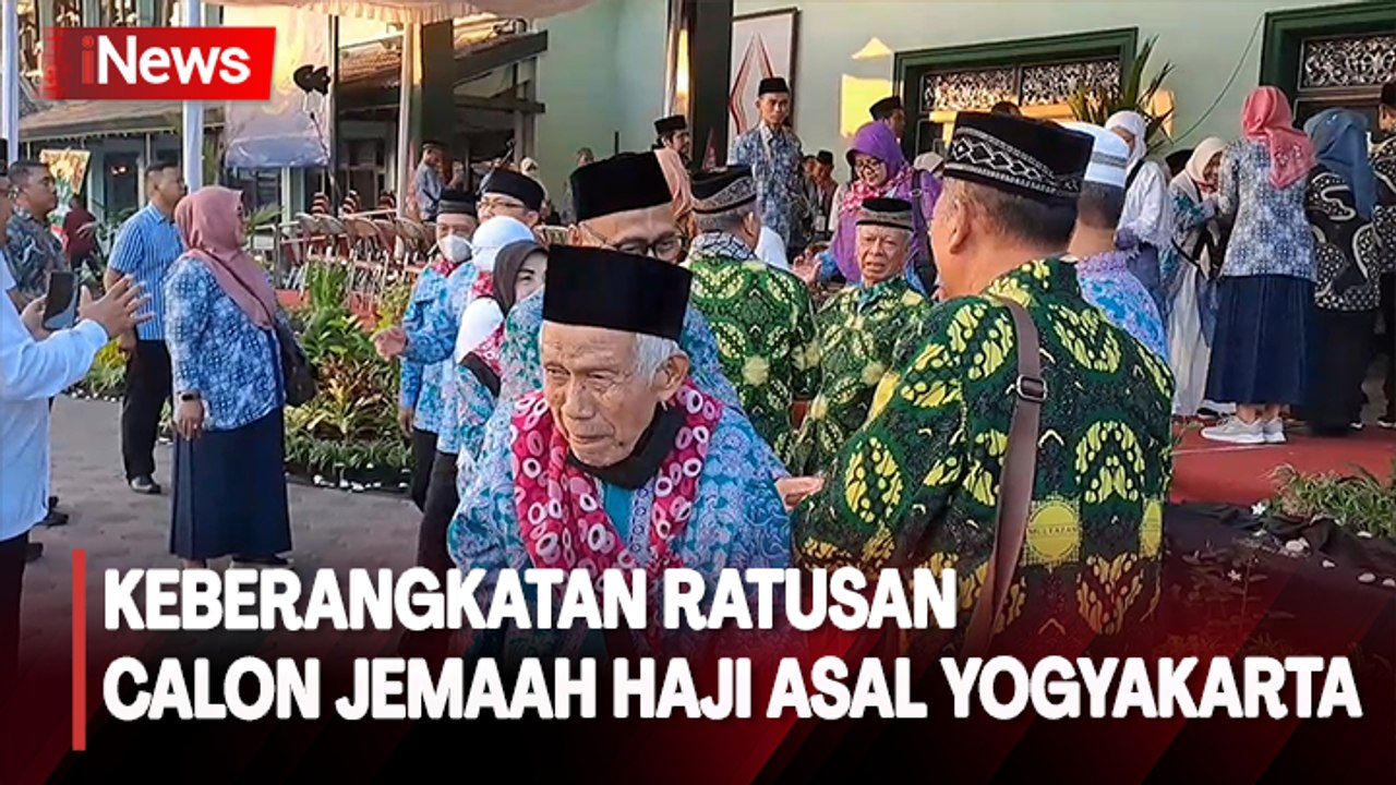 Isak Tangis Haru Keluarga Warnai Keberangkatan Ratusan Jemaah Calon Haji di Kota Yogyakarta