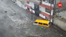 Reportan desbordamiento de Río Hondo en Naucalpan y encharcamientos en Ecatepec por lluvias