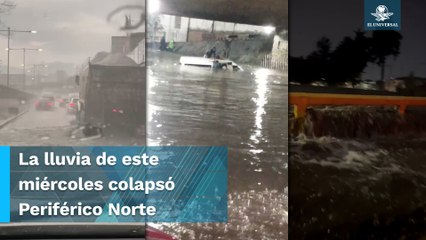 Por lluvias, se desborda río Hondo en Naucalpan