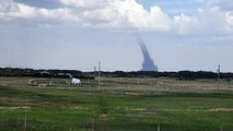 Tornado Swirls Outside Stettler Canada