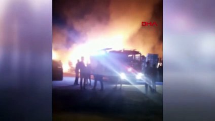 Palet fabrikası alevler arasında kaldı