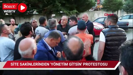 Site sakinlerinden tencereli tavalı 'yönetim gitsin' protestosu