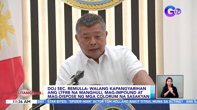 Walang kapangyarihan ang LTFRB na manghuli, mag-impound at mag-dispose ng mga colorum na sasakyan — DOJ Sec. Remulla | BT