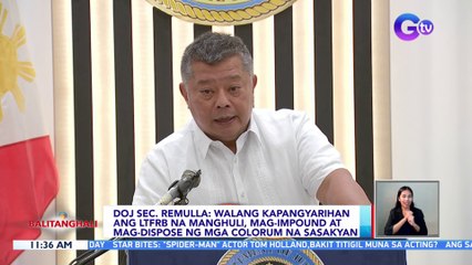 Walang kapangyarihan ang LTFRB na manghuli, mag-impound at mag-dispose ng mga colorum na sasakyan — DOJ Sec. Remulla | BT
