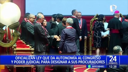 Ejecutivo promulga ley que permite al Congreso y al PJ designar a sus procuradores