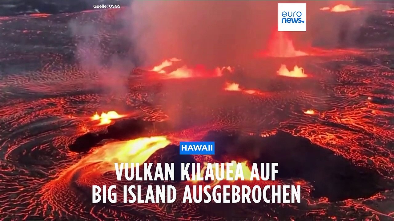 Spektakuläre Bilder: Vulkan Kilauea auf Hawaii ausgebrochen