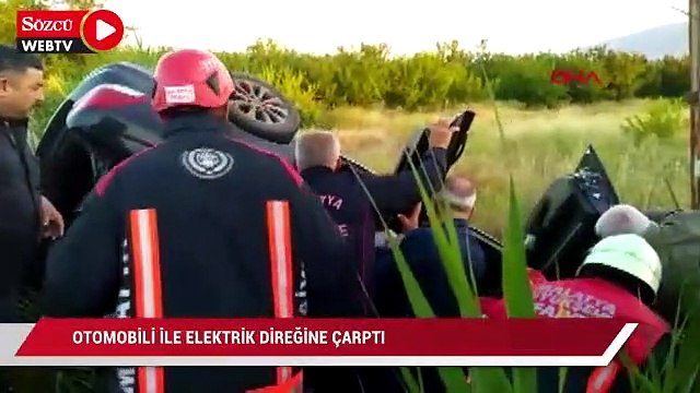 Direğe çarptı… Eşi öldü, kendisi ve 3 çocuğu yaralandı