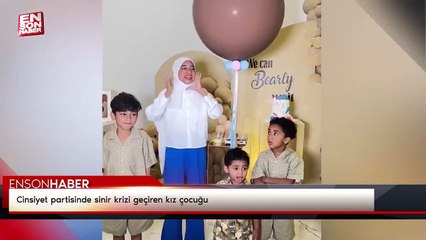 Cinsiyet partisinde sinir krizi geçiren kız çocuğu