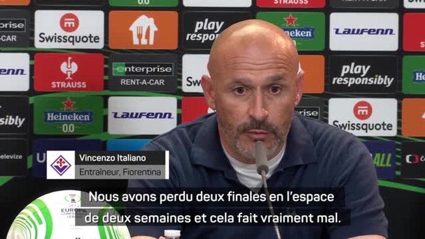Fiorentina - West Ham : Vincenzo Italiano : “Perdre 2 finales, cela fait vraiment mal”