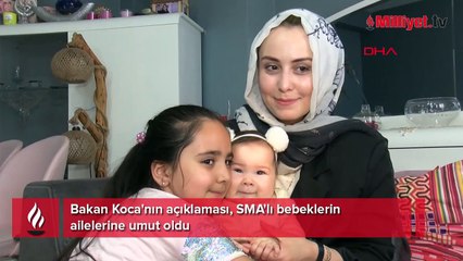 Bakan Koca'nın açıklaması, SMA'lı bebeklerin ailelerine umut oldu