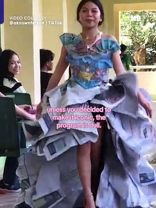 SHS student from Zamboanga struts school runway with their own gown design