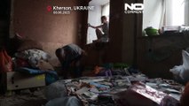 [No Comment] Kherson inondé, les habitants restants sauvent ce qu'ils peuvent