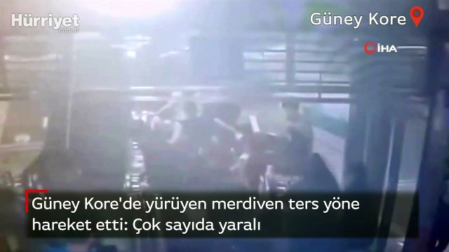 Güney Kore'de yürüyen merdiven ters yöne hareket etti: Çok sayıda yaralı