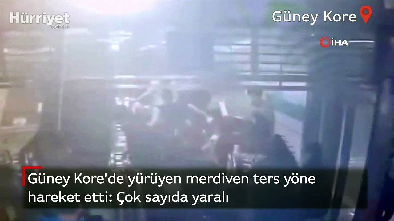 Güney Kore'de yürüyen merdiven ters yöne hareket etti: Çok sayıda yaralı