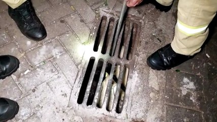 Poste é derrubado por Mercedes na Rua Ipanema e anteparo ainda é atingido por caminhonete