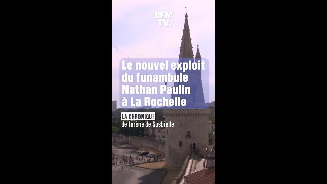 Le nouvel exploit du funambule Nathan Paulin à 50 mètres au-dessus du sol à La Rochelle