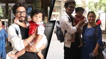 Bharti Singh, Haarsh Limbachiyaa बेटे Golla के साथ दिखे Airport पर, Angry Harsh को Bharti ने संभाला!