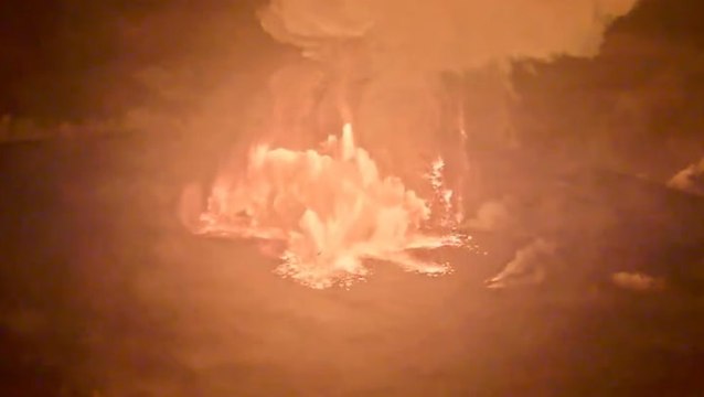 Lava spews into air as Hawaii’s Kilauea volcano erupts in spectacular display