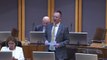 Russell George asking Vaughan Gething when the Dyfi Bridge project will be completed at the Senedd on 6 June 2023
