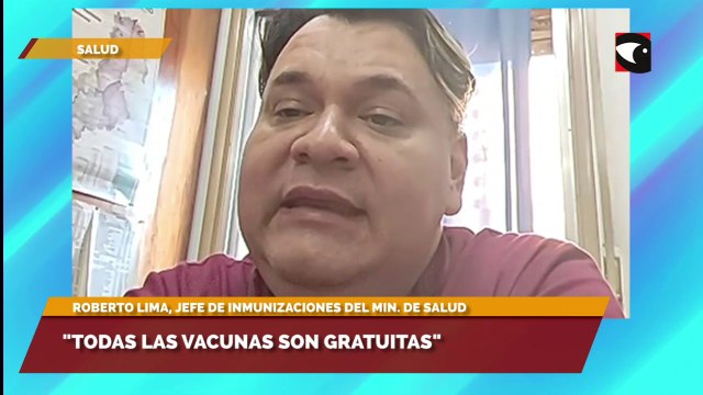 Roberto Lima, jefe de inmunizaciones del Ministerio de Salud, insistió en la aplicación de vacuna antigripal y expresó son totalmente gratuitas