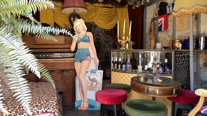 We visited a woman in Newcastle who has turned her ordinary garden shed into a bar