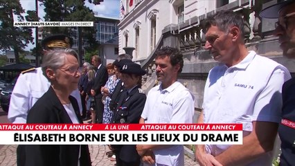 Attaque au couteau à Annecy : Elisabeth Borne et Gérald Darmanin sont sur place