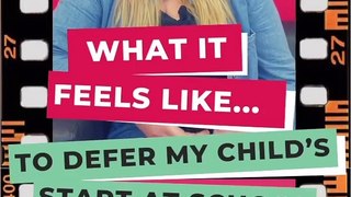 What it feels like to defer my child's start at school