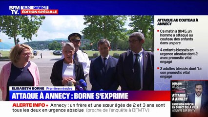 Attaque au couteau à Annecy: "Nous sommes chacun touchés au plus profond de nous-mêmes", déclare Elisabeth Borne