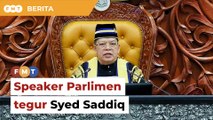 Speaker tegur Syed Saddiq selepas ‘sindir’ usul LCS ditolak