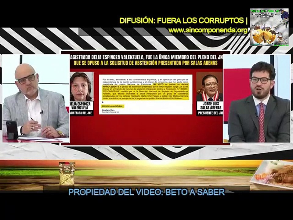 ¿A QUÉ LE TEME SALAS ARENAS? ¿POR QUÉ NO QUIERE TOMAR POSICIÓN RESPECTO A LA TACHA DEL PARTIDO PERÚ PRIMERO, PERO SÍ TOMÓ POSICIÓN RESPECTO A LA TACHA DEL PARTIDO APRISTA, EN SU MOMENTO?
