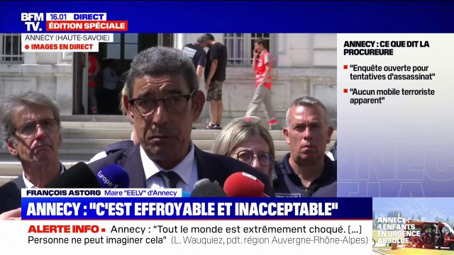 Attaque au couteau à Annecy: le maire annonce la mise en place d'une cellule psychologique pour les élèves et les parents des écoles voisines