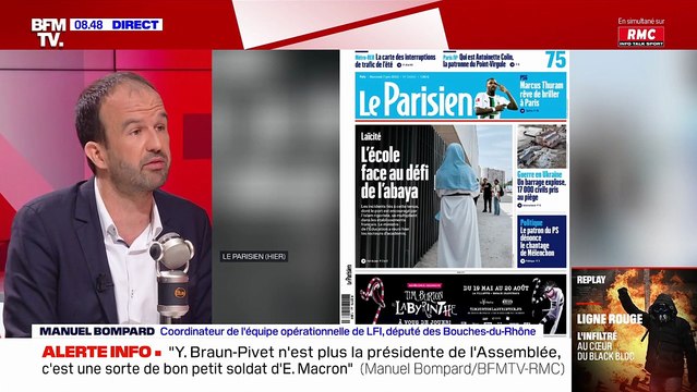 Echange tendu entre Apolline de Malherbe et Manuel Bompard sur BFMTV