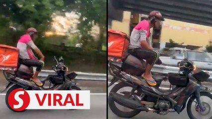 Food delivery rider nabbed over dangerous bike stunt