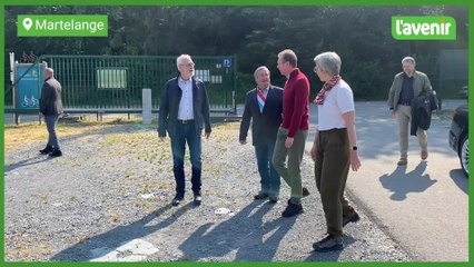 Le Grand-Duc Henri en visite aux ardoisières de Martelange